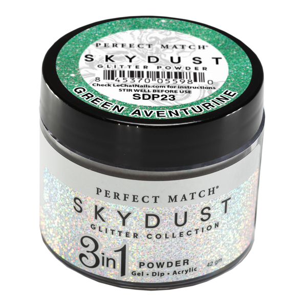 SDP23 Green Adventurine - Sky Dust Glitter 3in1 Powder