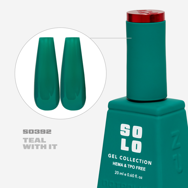 Notpolish Solo Gel SO392 Teal With It 20ml gel polish swatch