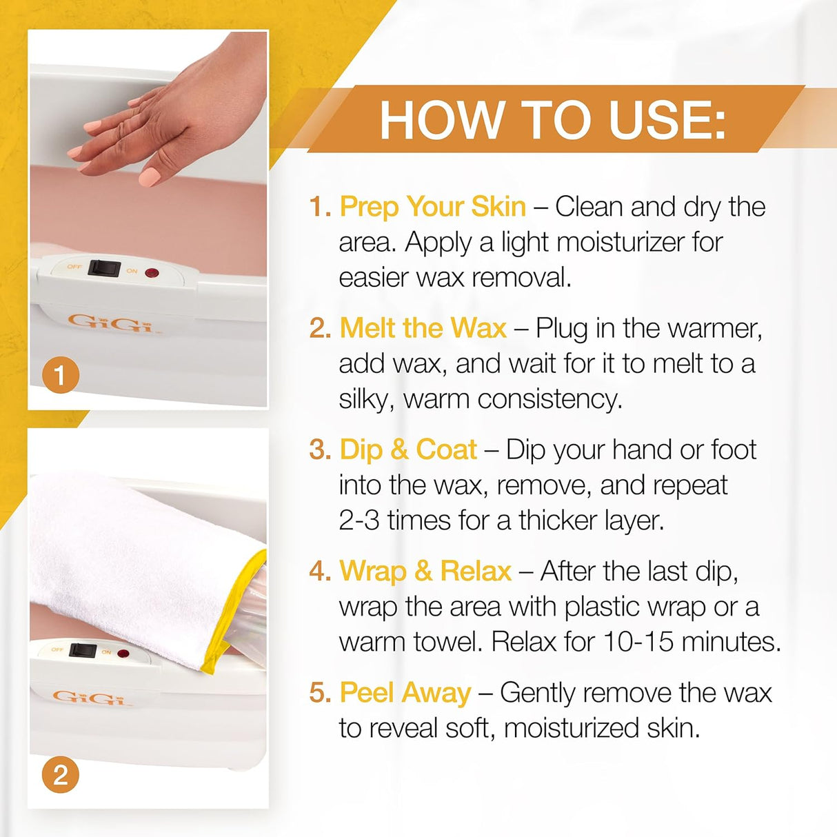 Paraffin Bath with GiGi Peach Paraffin Wax, 6 lbs
