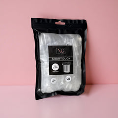 Long Duck Nail Tips - Clear