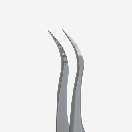 Professional lash tweezers with fiber tips, curved EXPERT 45 TYPE 1