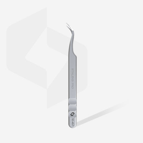 Professional lash tweezers with fiber tips, curved EXPERT 45 TYPE 1