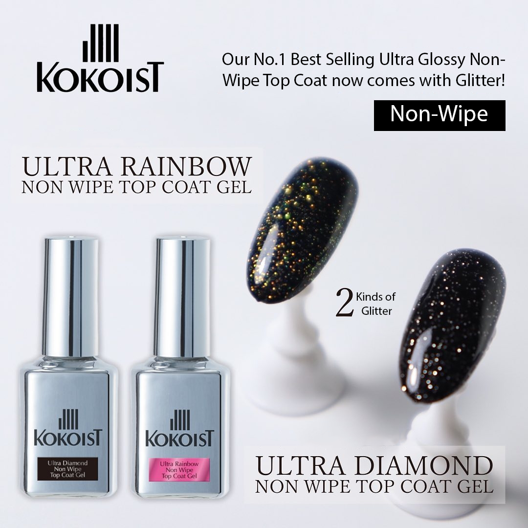 Ultra Diamond Non Wipe Top Coat Gel 15ml - Kokoist