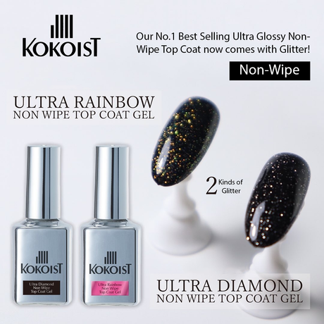 Ultra Diamond Non Wipe Top Coat Gel 15ml - Kokoist