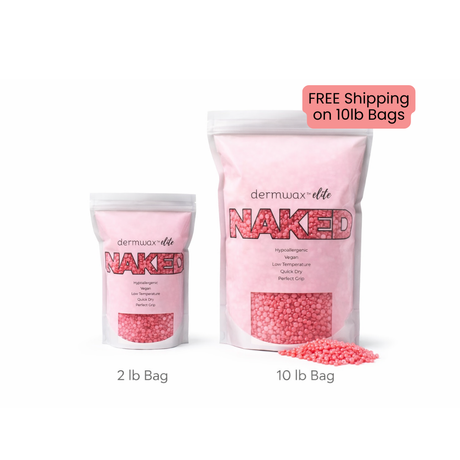 Elite NAKED Shimmer Pink Hard Wax Beads