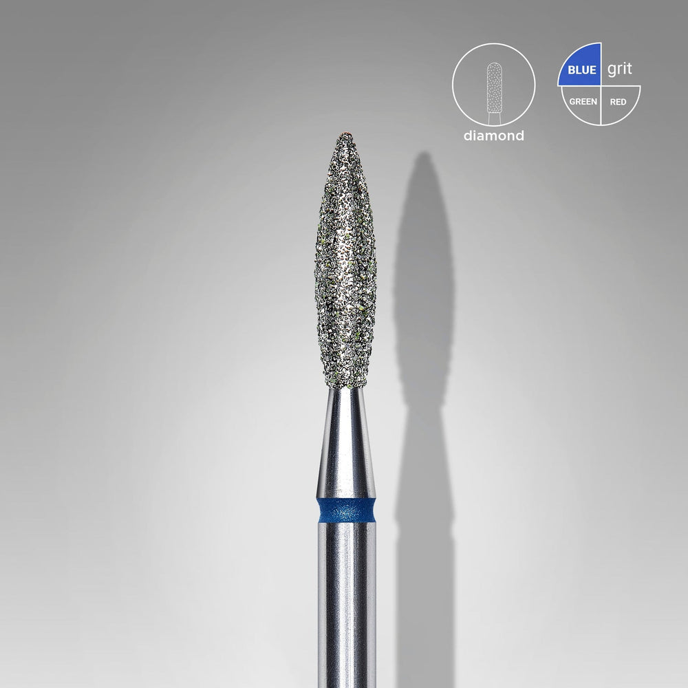 Bit #298 - Diamond Nail Drill Bit Flame Blue, Head Diameter 2,3 mm, Working Part 10 mm- EXPERT
