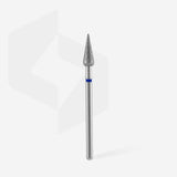 Bit #309 - Diamond nail drill bit pointed pear blue, head diameter 4 mm, working part 12 mm - EXPERT