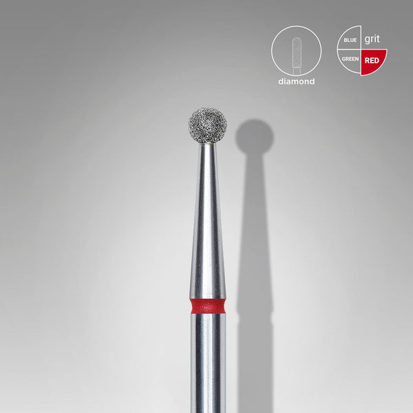 Bit #289 - Diamond Nail Drill Bit Ball Red, Head Diameter 2,5 mm - EXPERT