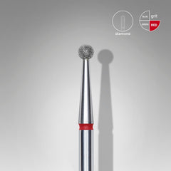 Bit #289 - Diamond Nail Drill Bit Ball Red, Head Diameter 2,5 mm - EXPERT