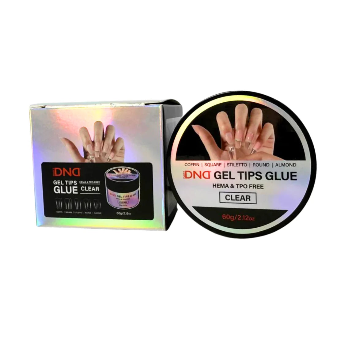 DND Gel Tips Glue Clear 60g - HEMA & TPO Free