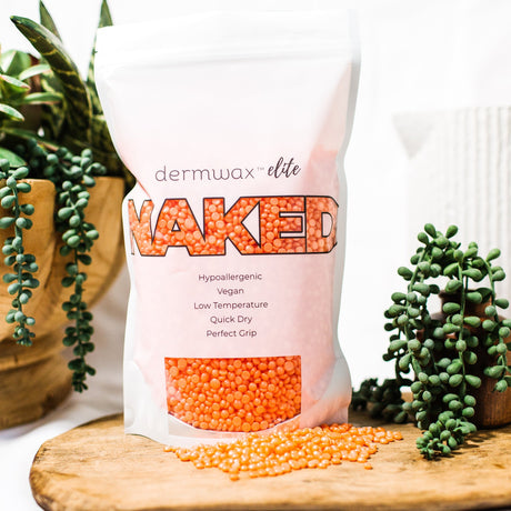 Elite NAKED Shimmer Coral Hard Wax Beads