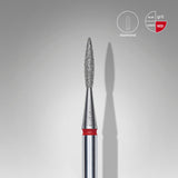 Bit #299 - Diamond Nail Drill Bit Pointed Flame Red, Head Diameter 1,6 mm, Working Part 8 mm - EXPERT