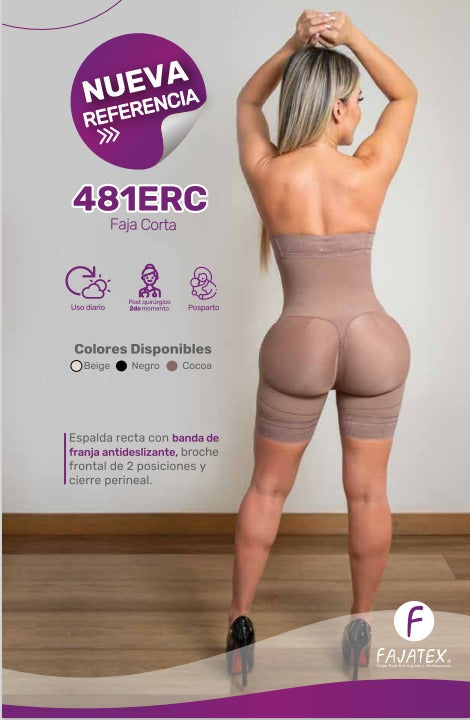 Faja Realce Corta con Broche | 481ERC | Cocoa
