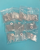 Refill XXL No C  Coffin Clear Acrylic Nail Tip - 1 bag 50 pcs