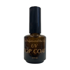 UV Top Coat Amber Emply  Bottle - 0.5 Fl oz - Includes Cap & Brush