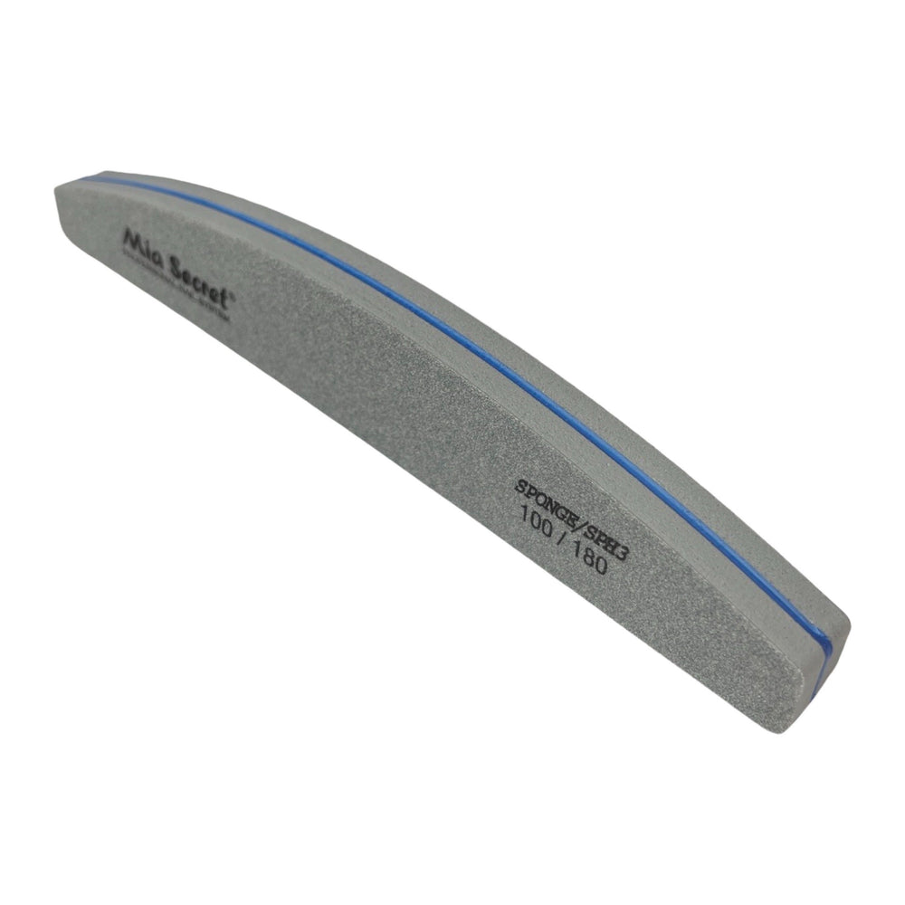 *Pack 24 Half Moon Sponge Nail File  Zebra 100/180 Sponge