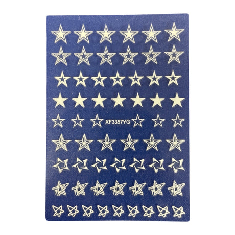 White Star Nail Sticker -XF3357YG