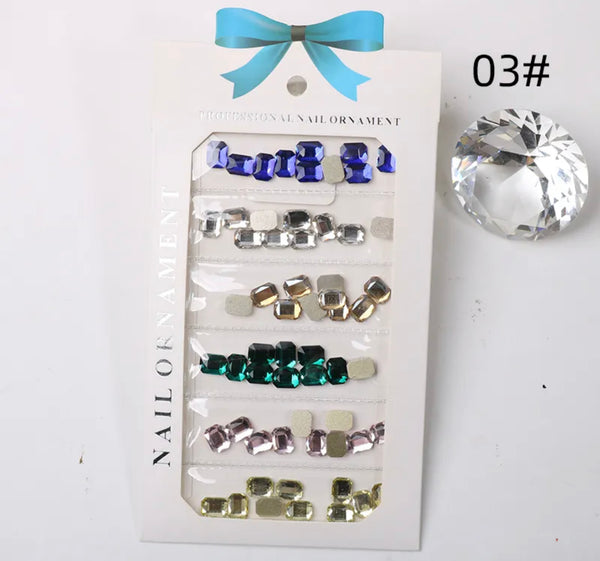 Mix Crystal  Rhinestones - 6 Color Medium S