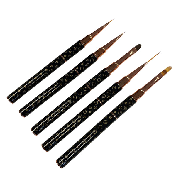 LV Double Head Nail Art Brush - 5 Dual Pieces