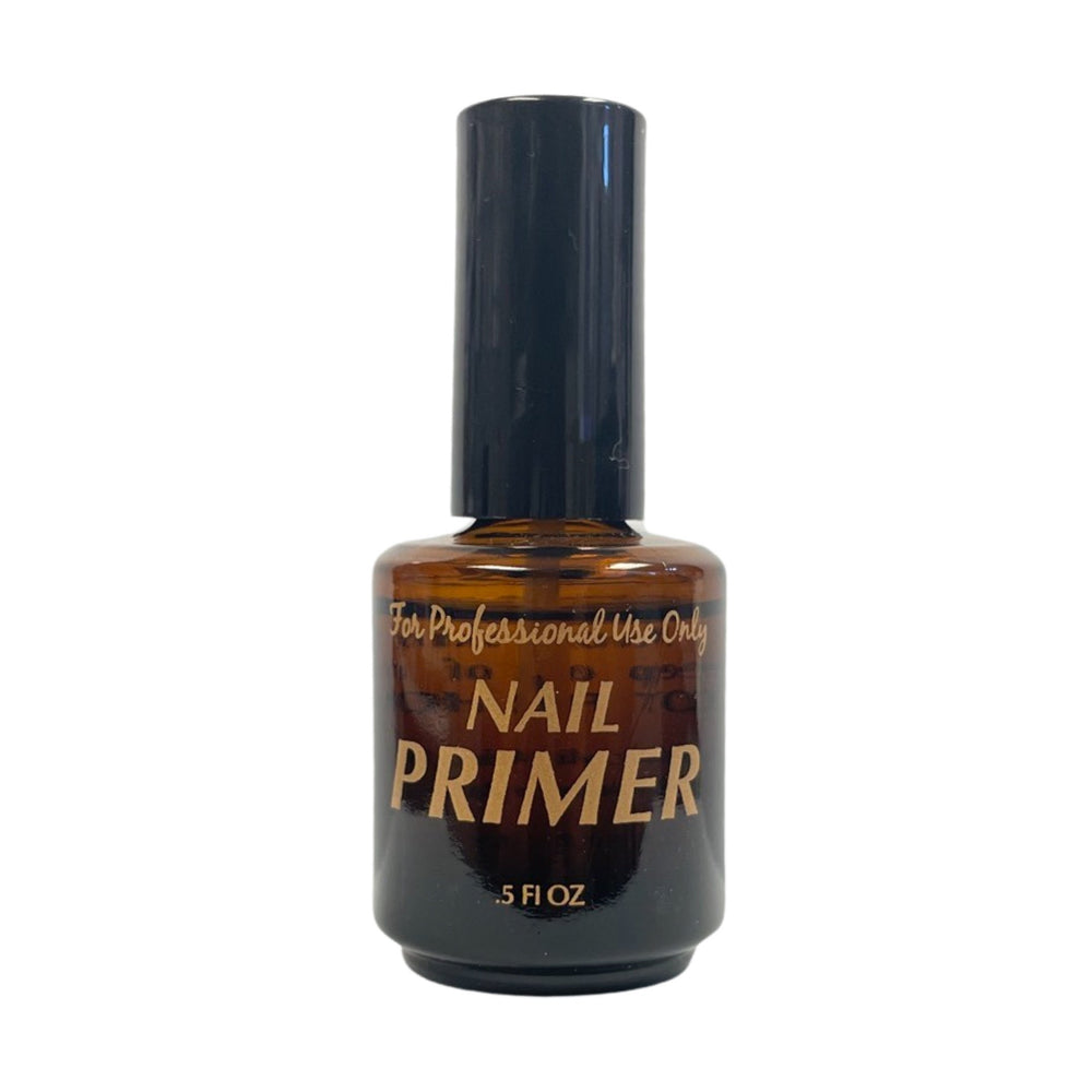 Empty Nail Primer Amber Bottle - 0.5 Fl oz - Includes Cap & Brush