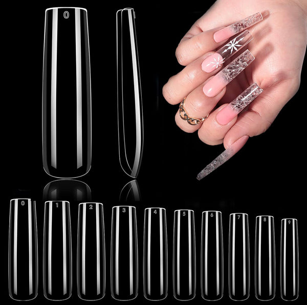 Sina Classical Clear Nail Tips, 10 Sizes, 100/Pack - Hairhouse Warehouse
