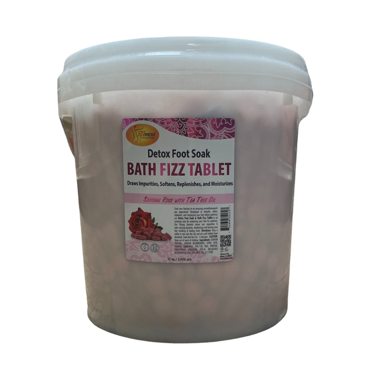 Sensual Rose Bath Fizz - Pail (2500 Tablets)