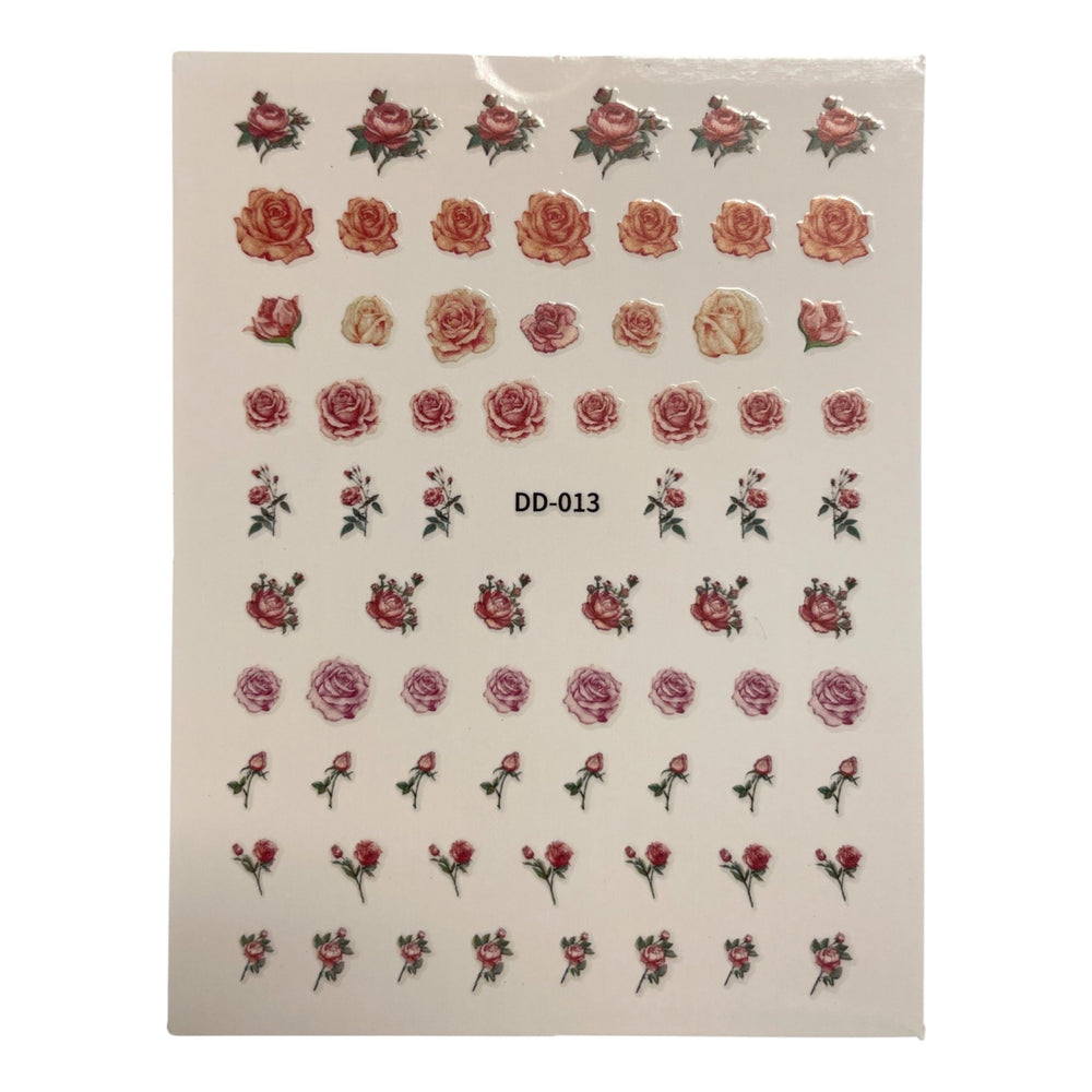 Nail Sticker - DD-013 Mix Nude Roses