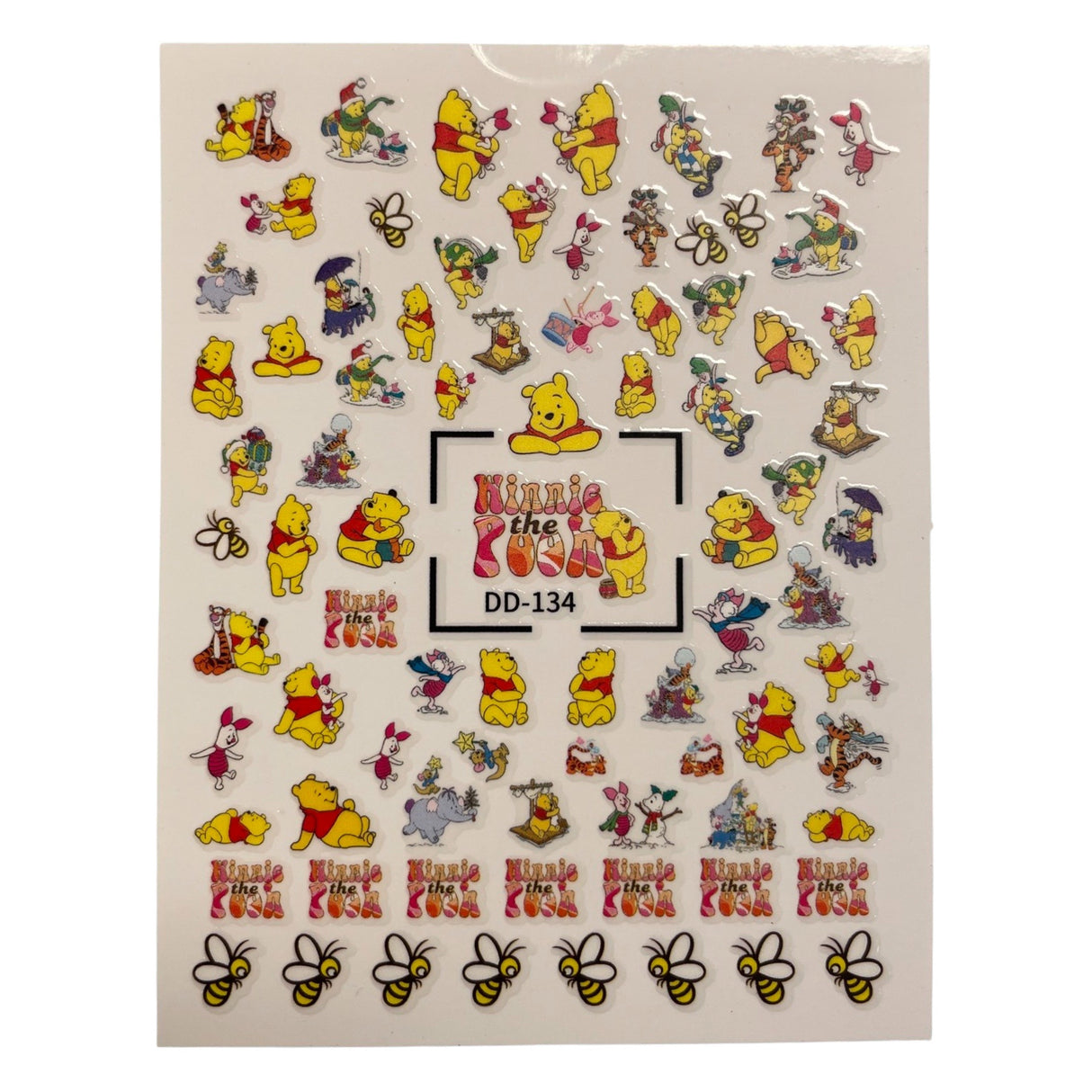 Nail Sticker - DD-134 Winnie the Poo, Bee, Piggle, TIger