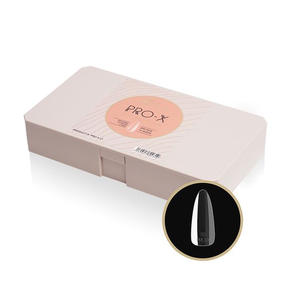 PRO-X Soft Gel Nail Tips 21 - Natural Almond Long - 14 Sizes | 600pc
