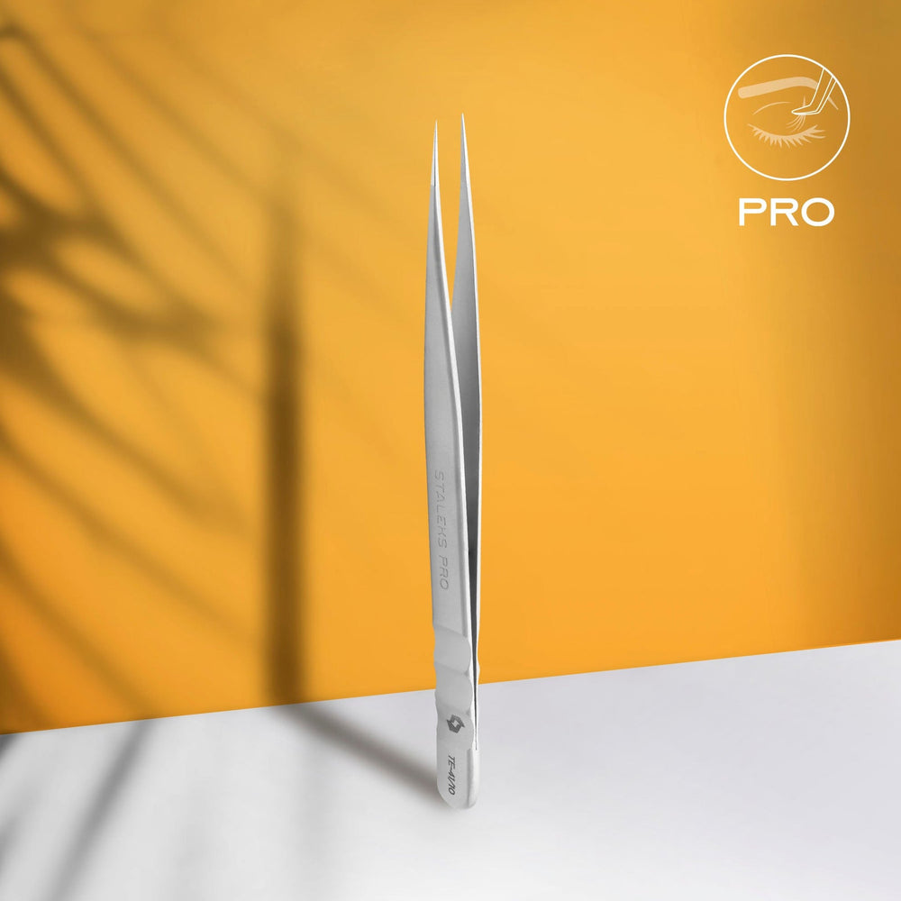 Professional lash tweezers with fiber tips, straight EXPERT 41 TYPE 10