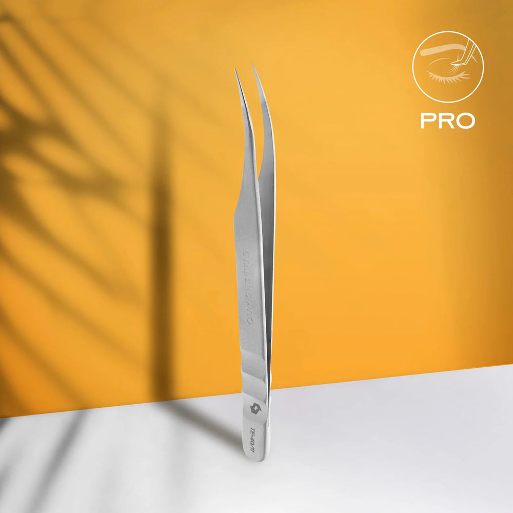 STALEKS EXPERT 40 TYPE 11 Professional lash tweezers with fiber tips, curved