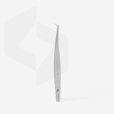 Professional lash tweezers with fiber tips, L-shaped, 65' EXPERT 40 TYPE 12