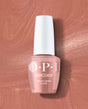OPI GelColor Route Beer Float gel nail polish bottle in a shimmering warm rose-brown shade