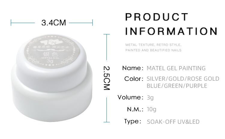 Metal Gel Paint - #003 Rose Gold