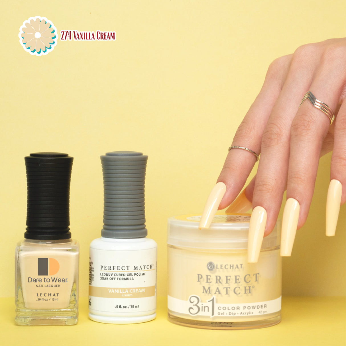 PMDP274 Vanilla Cream - 3in1 Gel Dip Acrylic  42gm