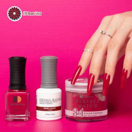 PMDP276 Berry Sassy - 3in1 Gel Dip Acrylic  42gm