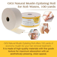 GiGi Natural Muslin Roll, 3.25-inch x 100 yards