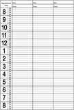 3 Column Barber Appointment Book