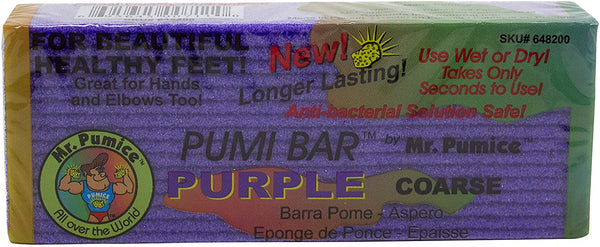 Mr. Pumice Pumi Bar Purple (Coarse) - 1 Piece Callus Remover Bar