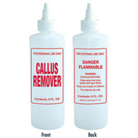 Empty Callus Remover Imprinted Bottle - 8oz