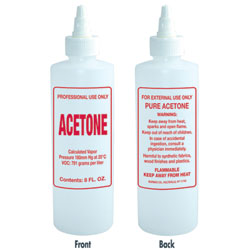 Empty Acetone Imprinted Bottle - 8oz