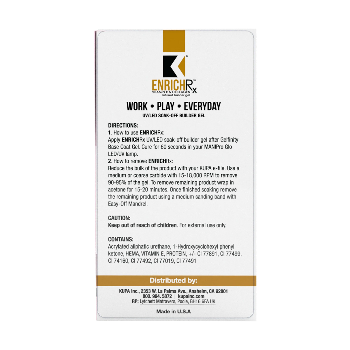 EnrichRx Sheer White 0.5oz - Kupa