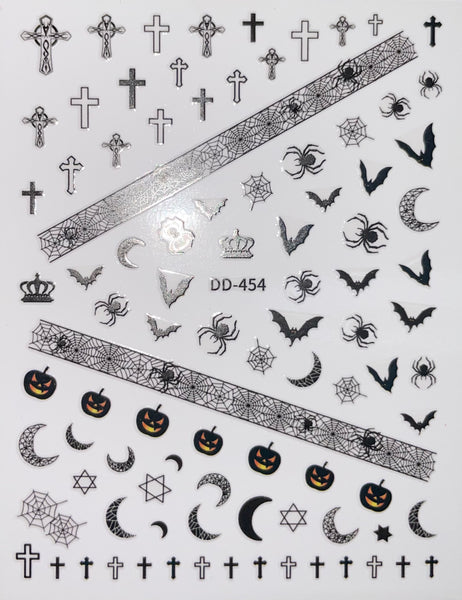 Nail Sticker  Black  Crosses dd-454