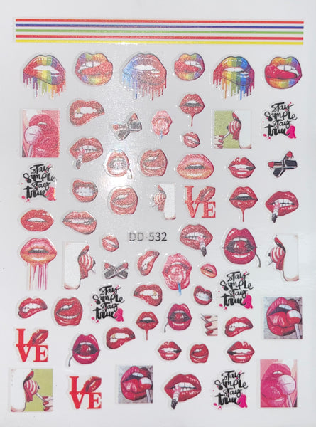 Nail Stickers  Kisses DD-532