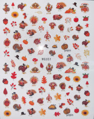 Thanksgiving Nail Sticker WG351
