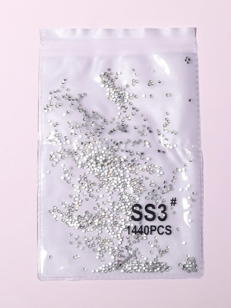 Silver Rhinestone  1440 Pcs  (SS3)
