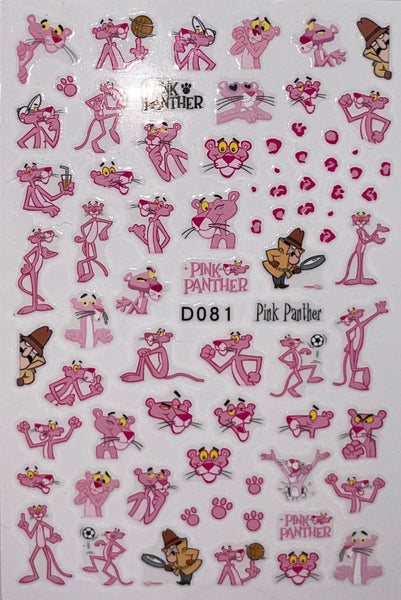 Nail Sticker - D081 Pink Panther