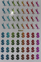 Nail Sticker - D044 YSL & Dollar Sign