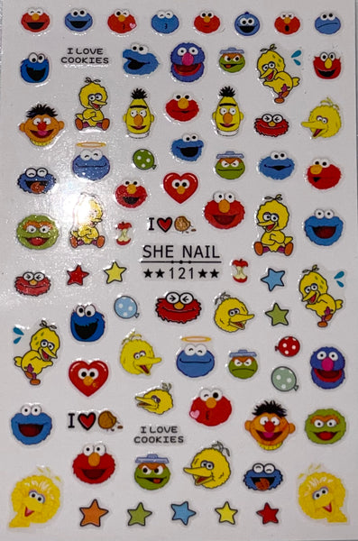 Nail Sticker - 121 Sesame Street