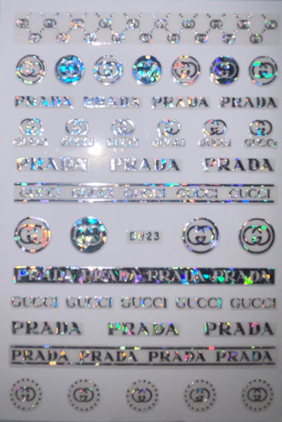 Nail Sticker - D023 Holographic GC & PR